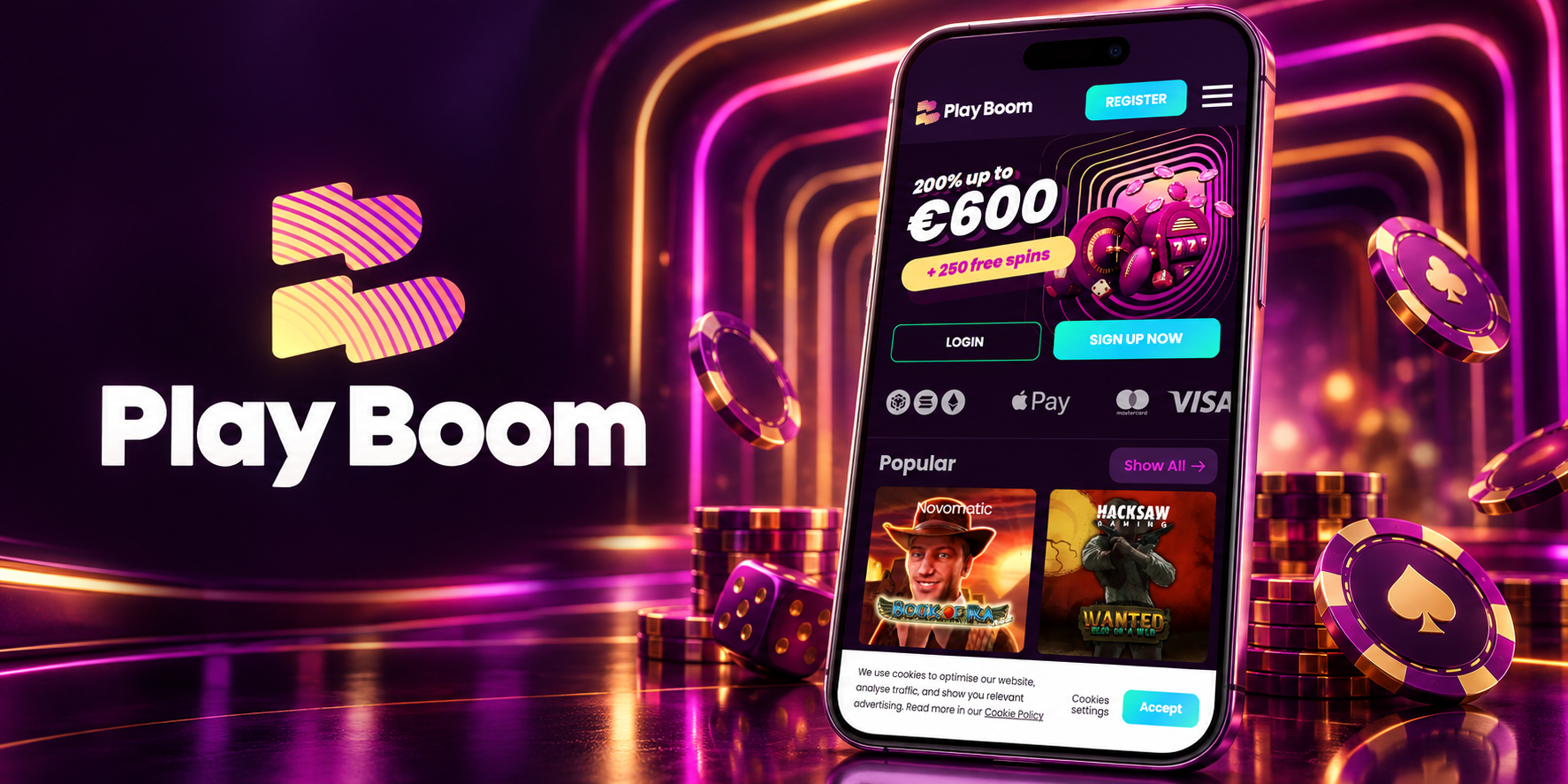 PlayBoom Casino App-schermafbeelding
